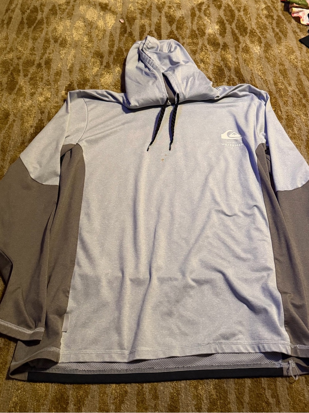 Quiksilver Gray Pullover Hooded Shirt Jacket